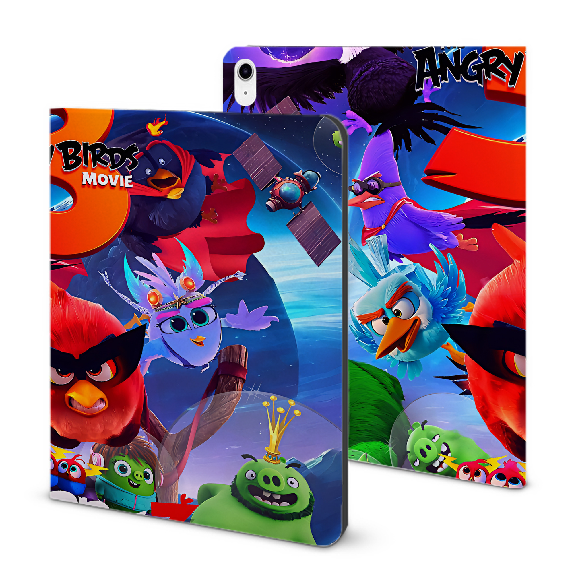 （画像用） Angry Birds アングリーバード IPad ケース ブック型 PUレザー TPU 耐衝撃 軽量 薄型 ペン収納なし 全面保護 IPad 各モデル対応